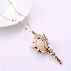 Wicked Silk Elegant Beach Shell Mermaid Fashion Necklaces - Conch